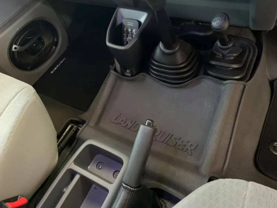 Toyota Land Cruiser 70 Series molded rubber gear lever console and transmission tunnel mat