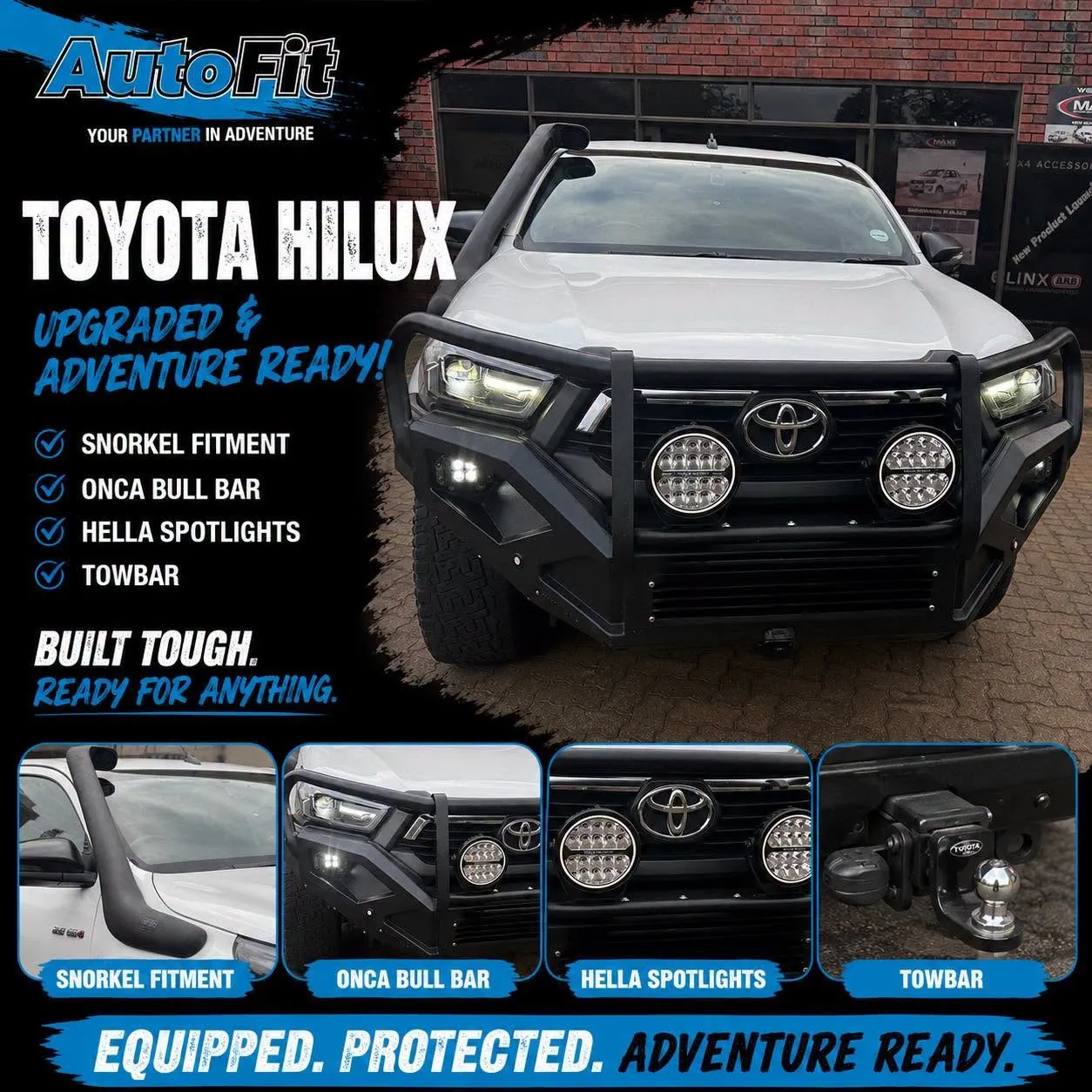 Toyota Landcruiser Bull Bar & Spotlights